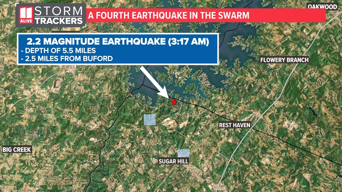 The fourth earthquake occurs near Lake Lanier – 11Alive.com