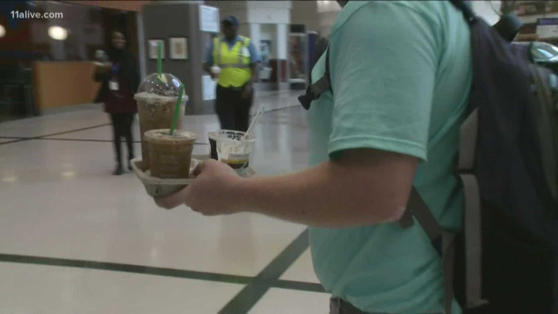 Atlanta is considering banning non-recyclable plastic from government facilities like the airport.