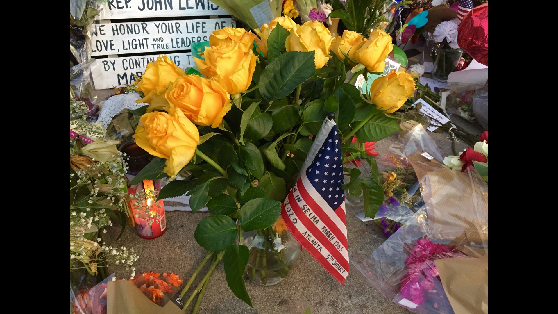 John Lewis mural unveiled over Atlanta skyline