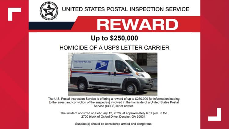 $250,000 reward offered in killing of metro Atlanta postal worker while ...