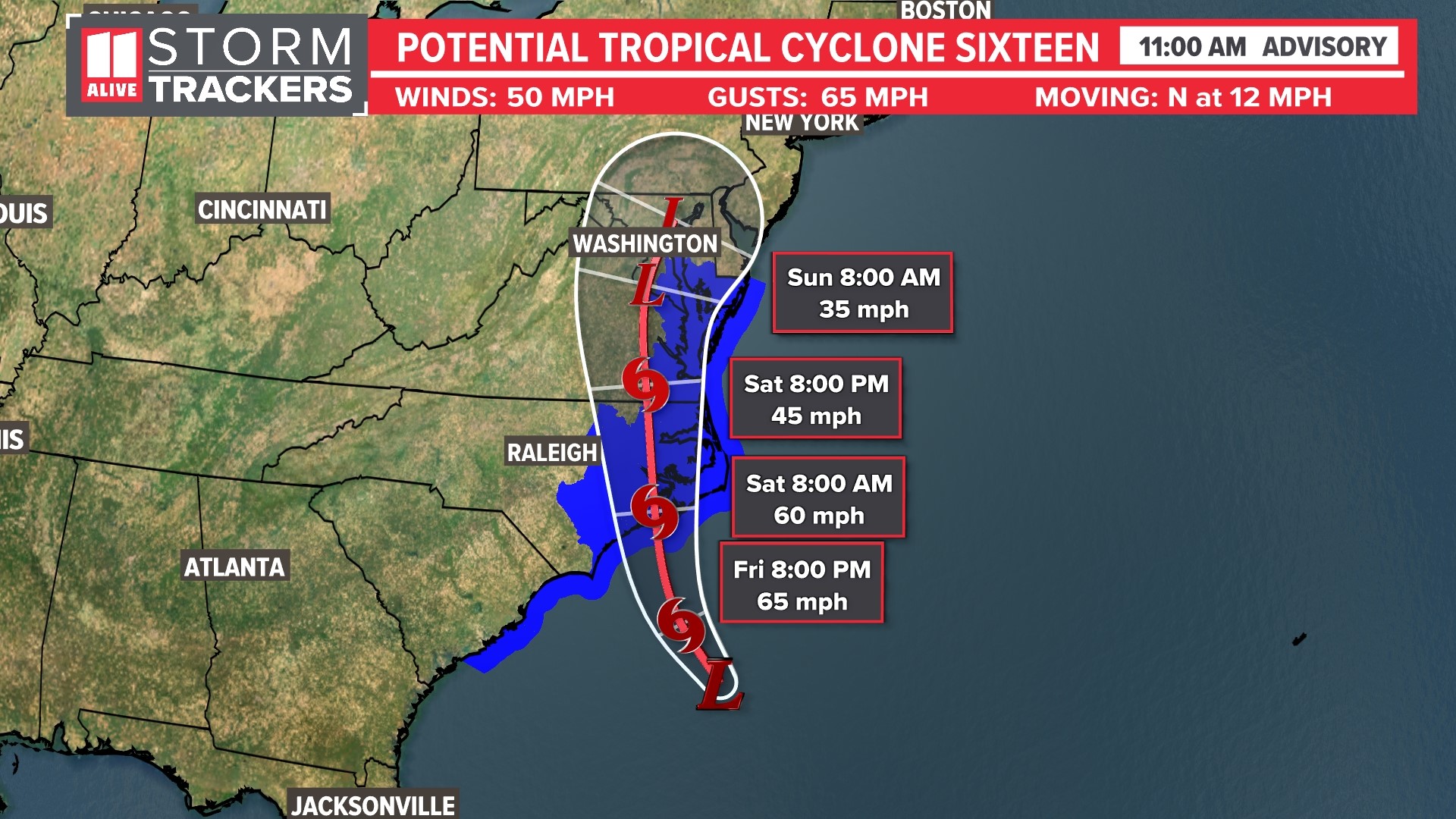 'Potential Tropical Cyclone Sixteen' | What to know | 11alive.com