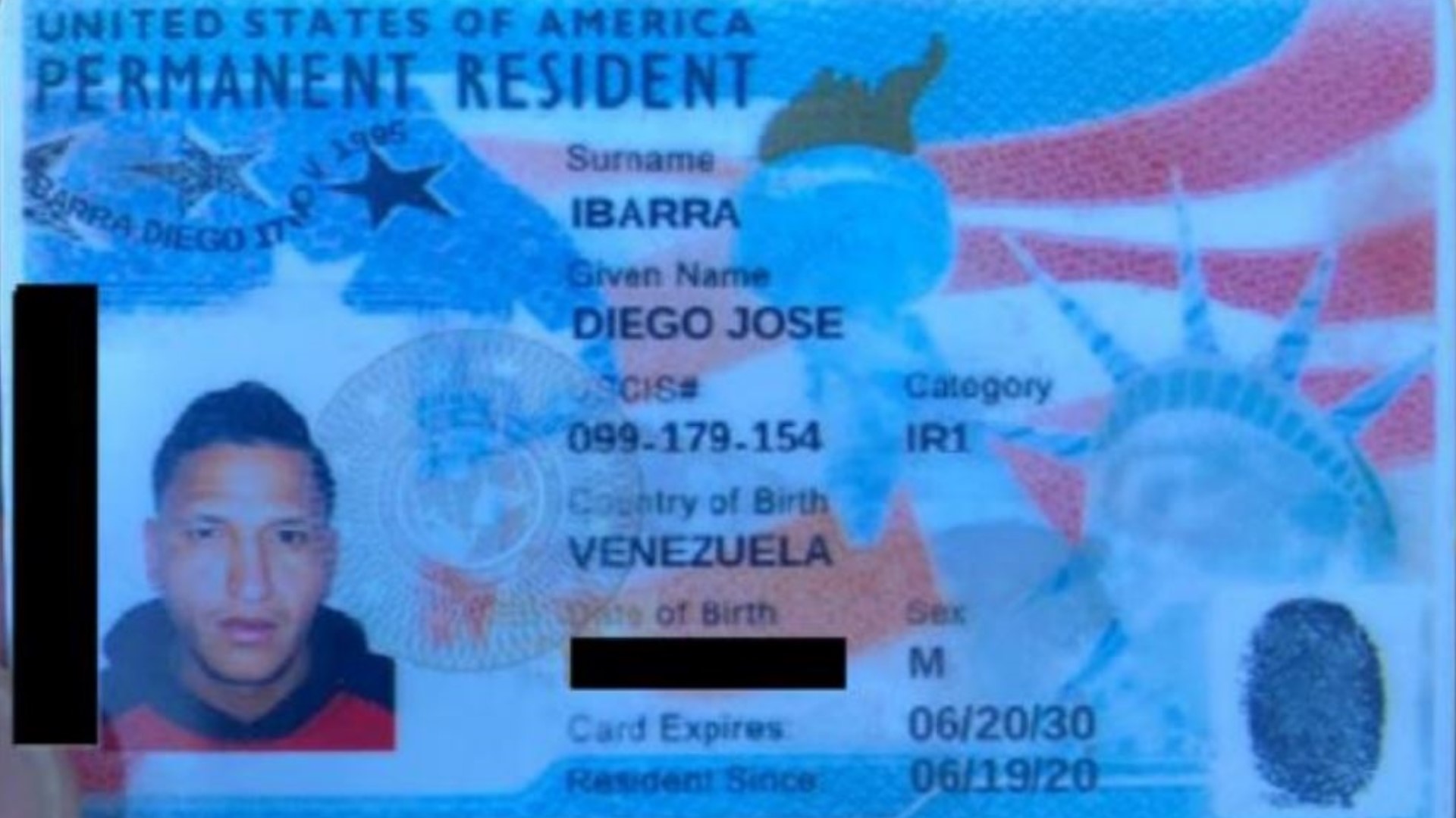 Diego Ibarra indicted for fake green card