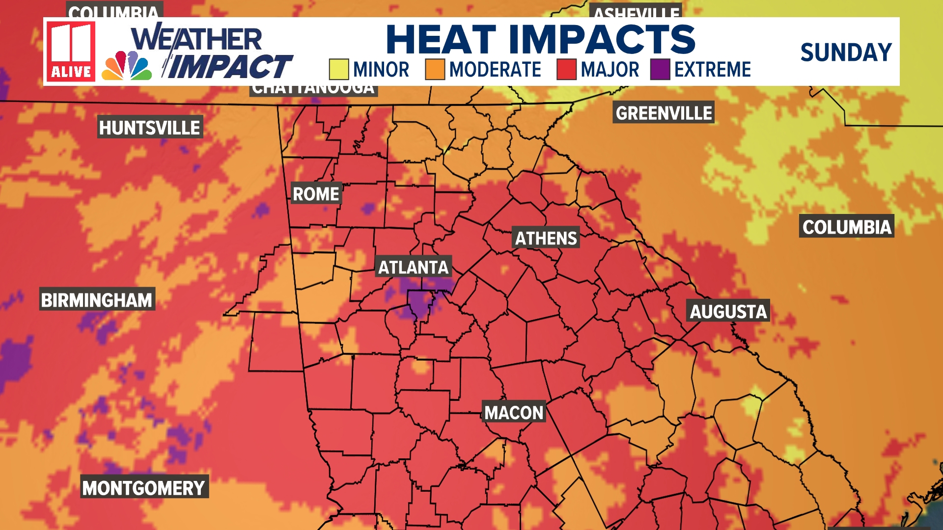 Weather Impact Alert for hot temperatures and storms this weekend ...
