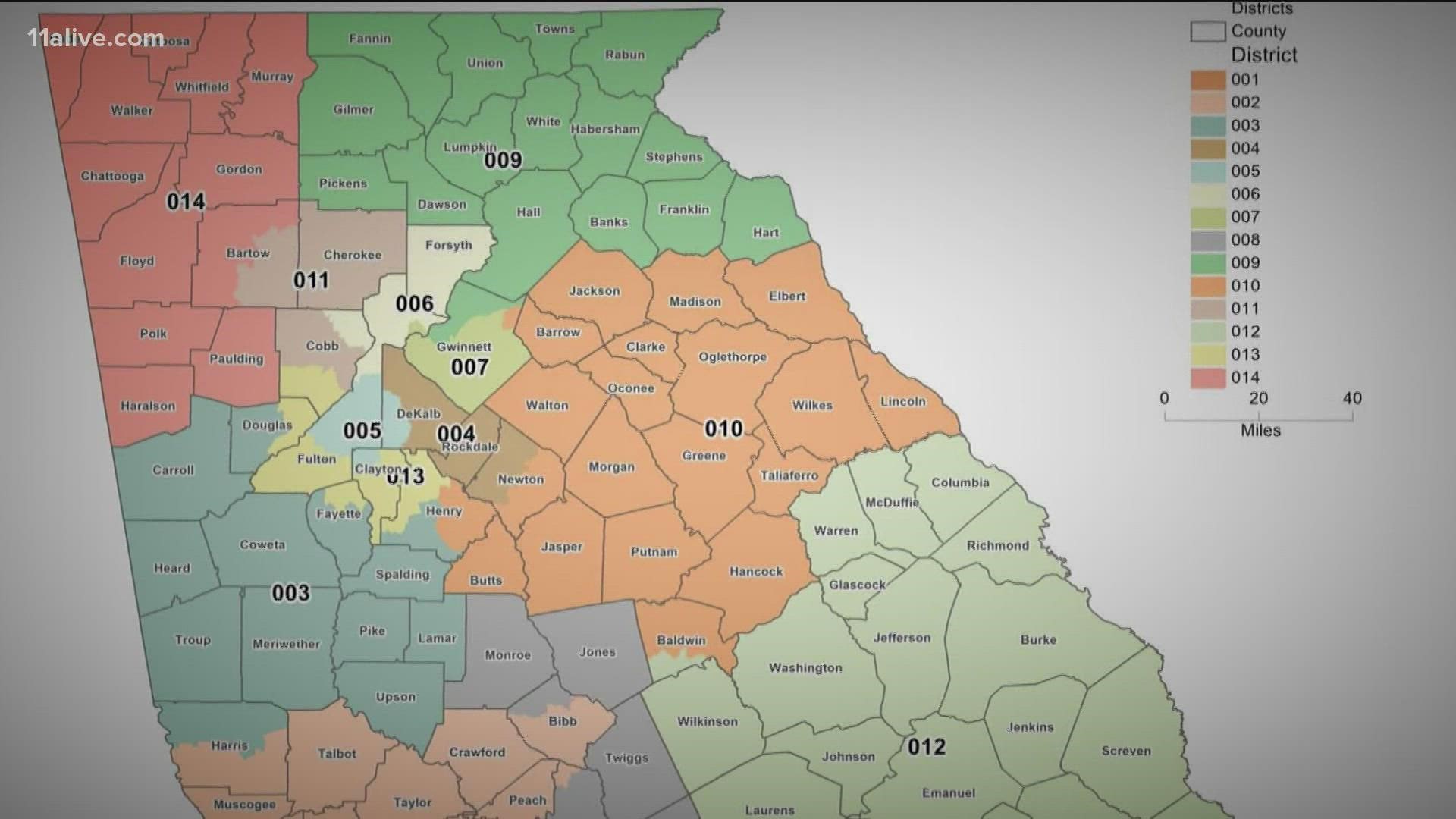 We're getting out first look at what Georgia's congressional districts could look like in the next decade.
