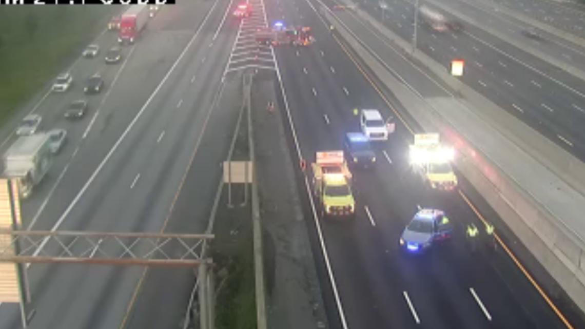 TRAFFIC: Crash shutting down I-285 East lanes through Cobb Cloverleaf