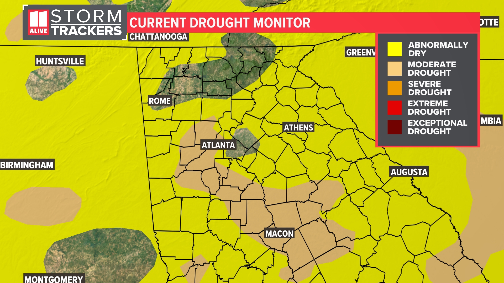 Atlanta weather North in flash drought