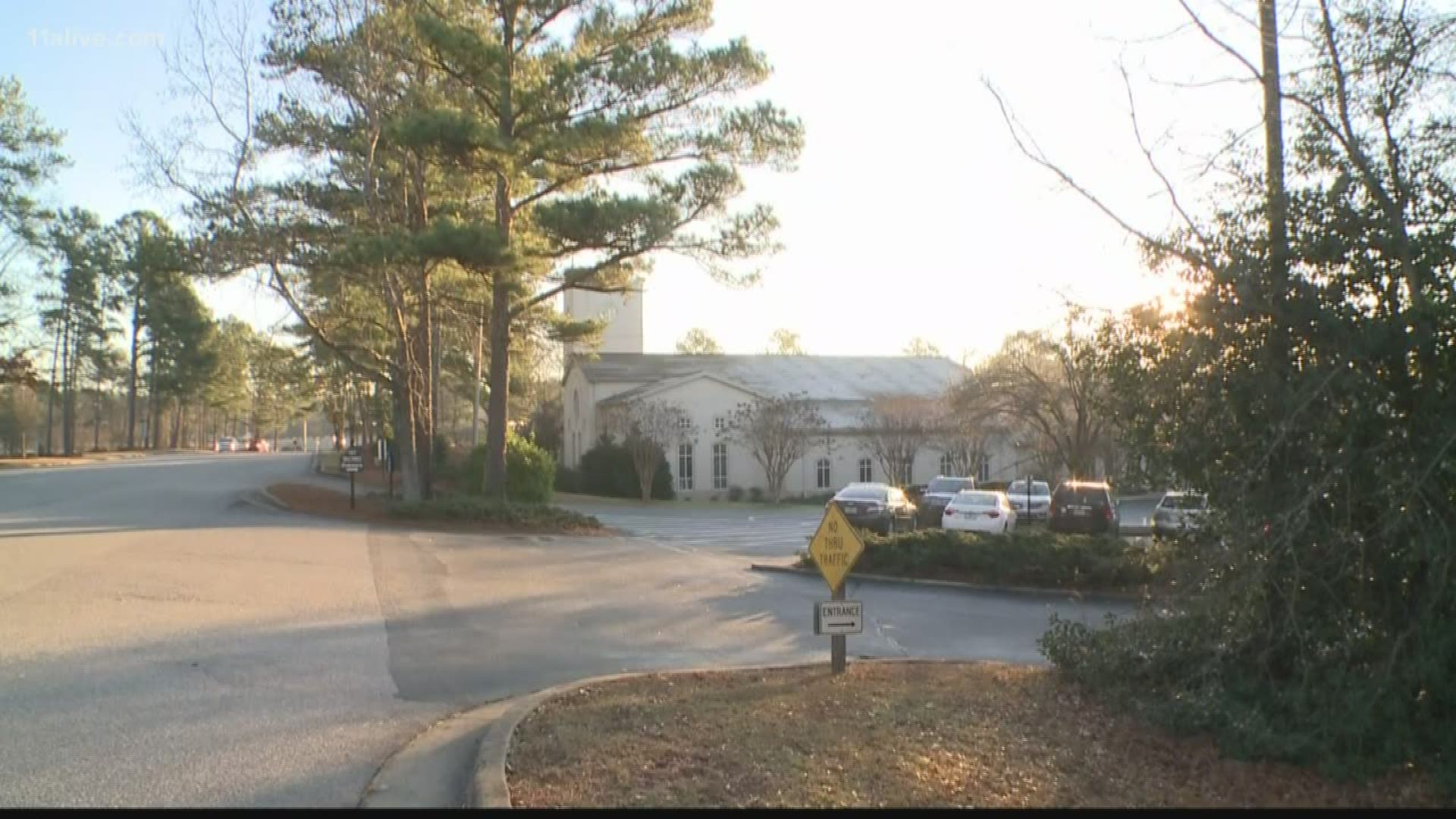 An assault rifle was found hidden under a jacket inside the chapel at a church in Peachtree City late Saturday, police said.