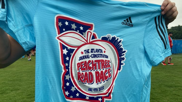 Here's the 2022 AJC Peachtree Road Race T-shirt
