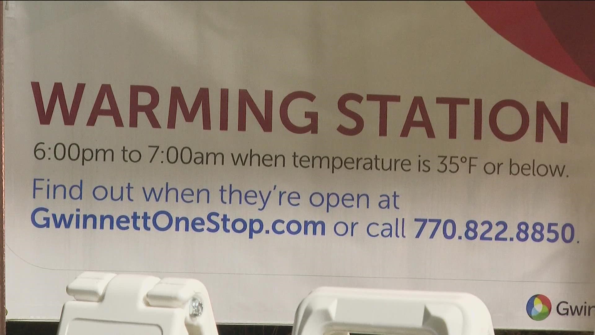 Atlanta Mayor Andre Dickens will announce the openings of warming centers around the city later Thursday.