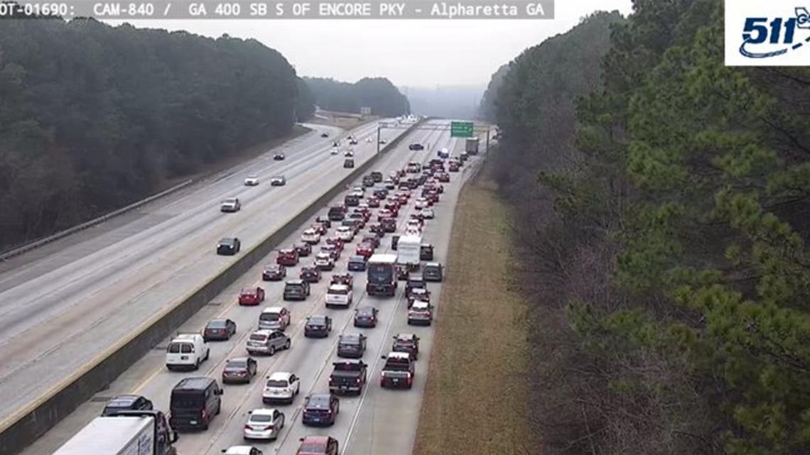 Serious injury crash closes all lanes on GA 400 in Alpharetta | 11alive.com