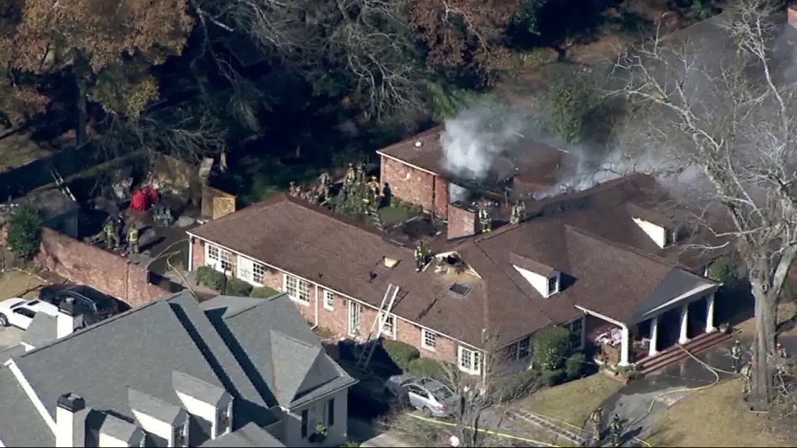 Crews battle house fire in Midtown Atlanta | Aerials | 11alive.com