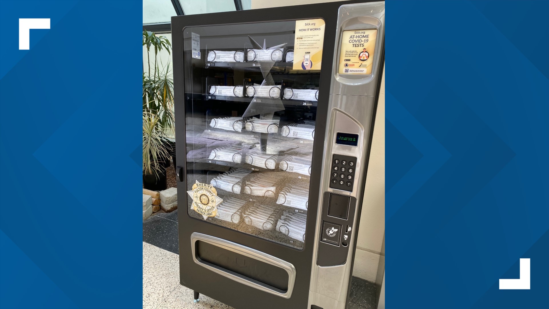 COVID test kit vending machines in Fulton County