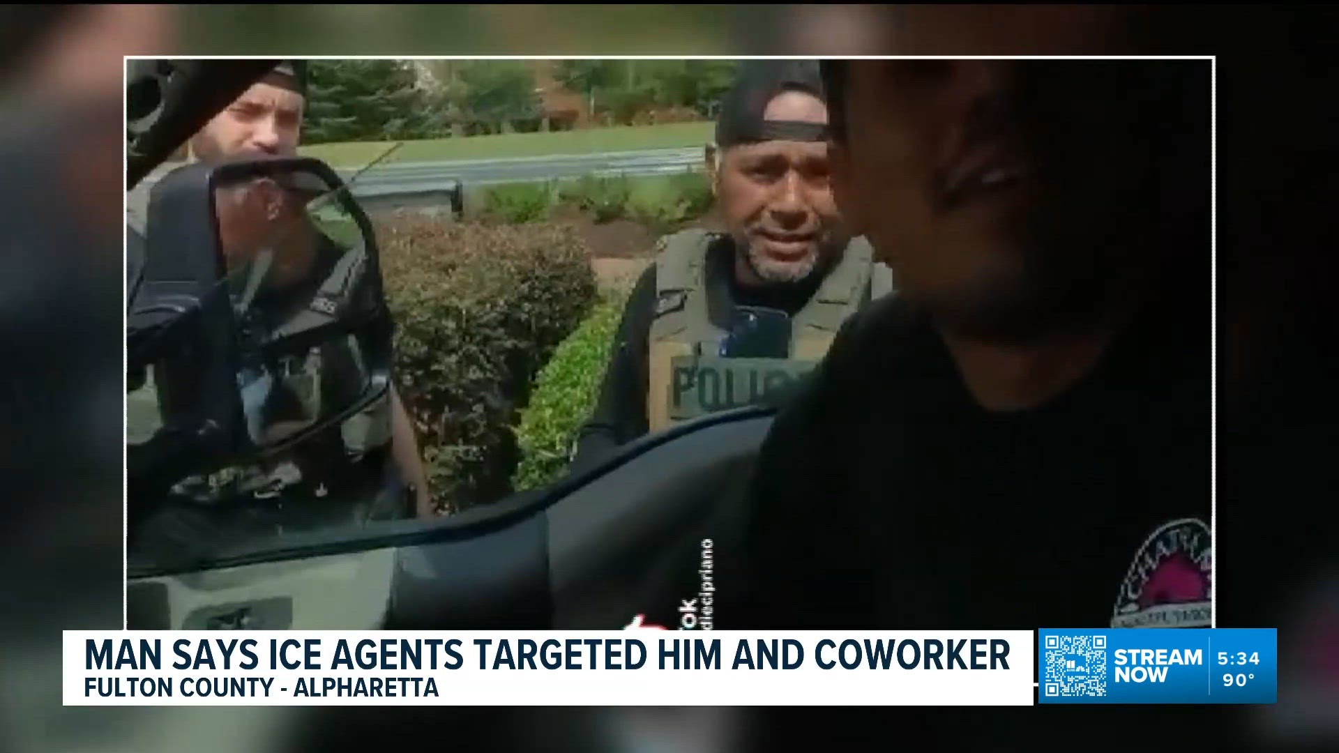 Camera captures ICE agents stop, frisk Marietta trucker at Alpharetta ...