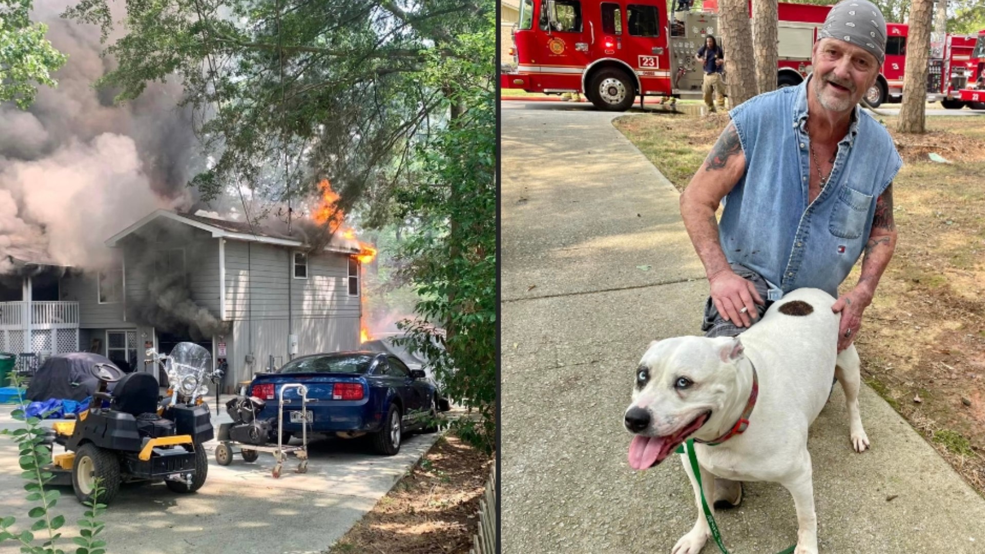 DeKalb firefighter rescue dog from burning home | 11alive.com