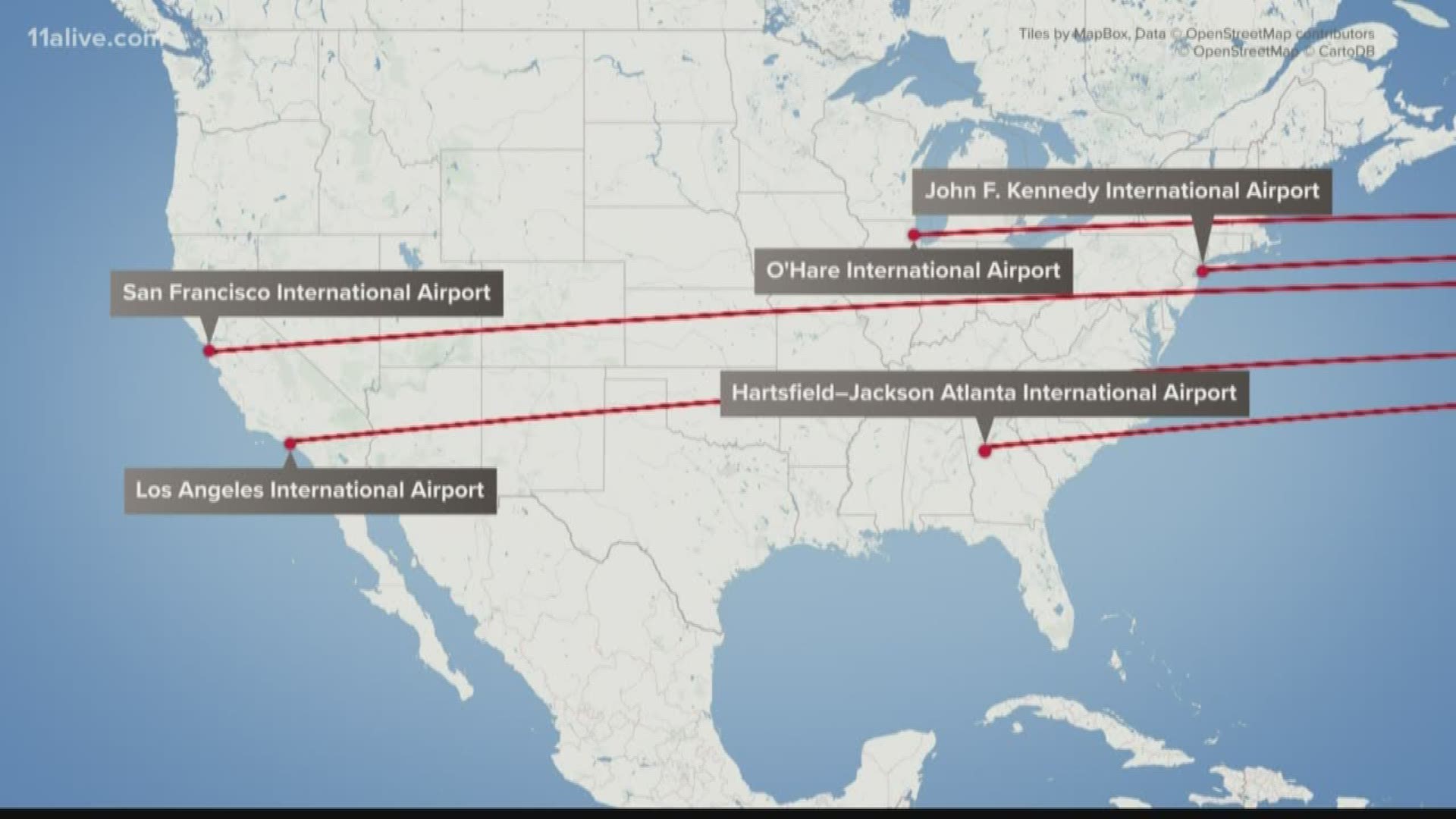 The CDC is sending more than 100 of its employees to five international airports, including in Atlanta.