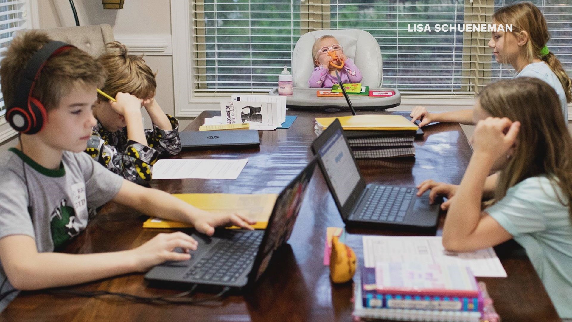 Children adjusting to tough, online lessons during school closure ...