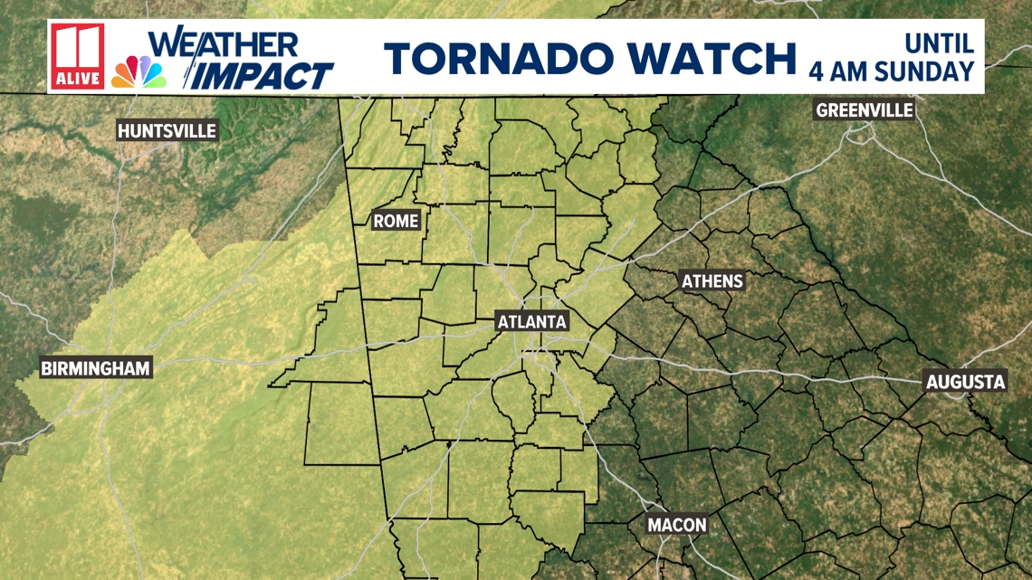 Weather Impact Alert | Severe storms north Georgia, metro Atlanta this ...
