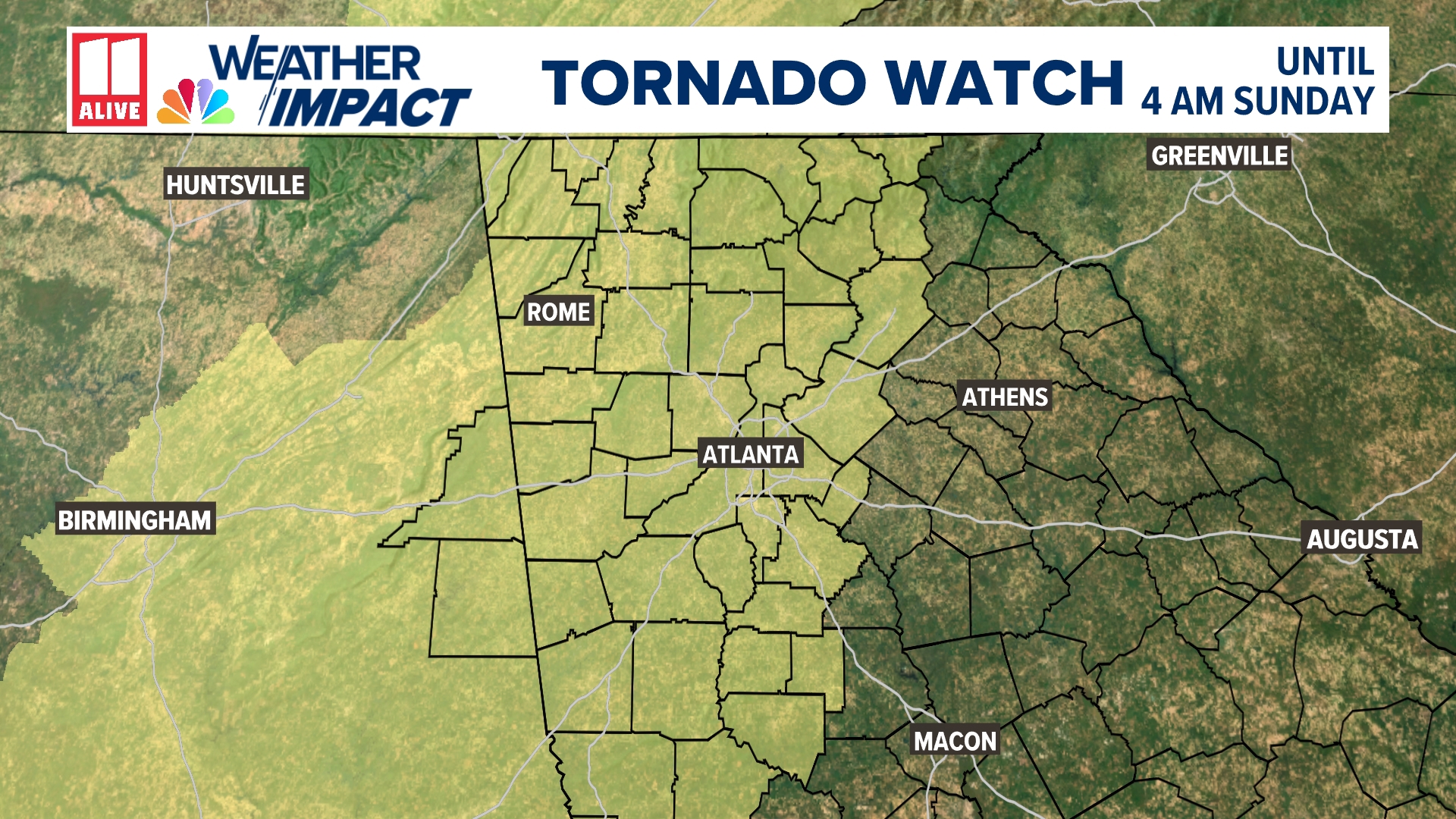 Weather Impact Alert | Severe storms north Georgia, metro Atlanta this ...