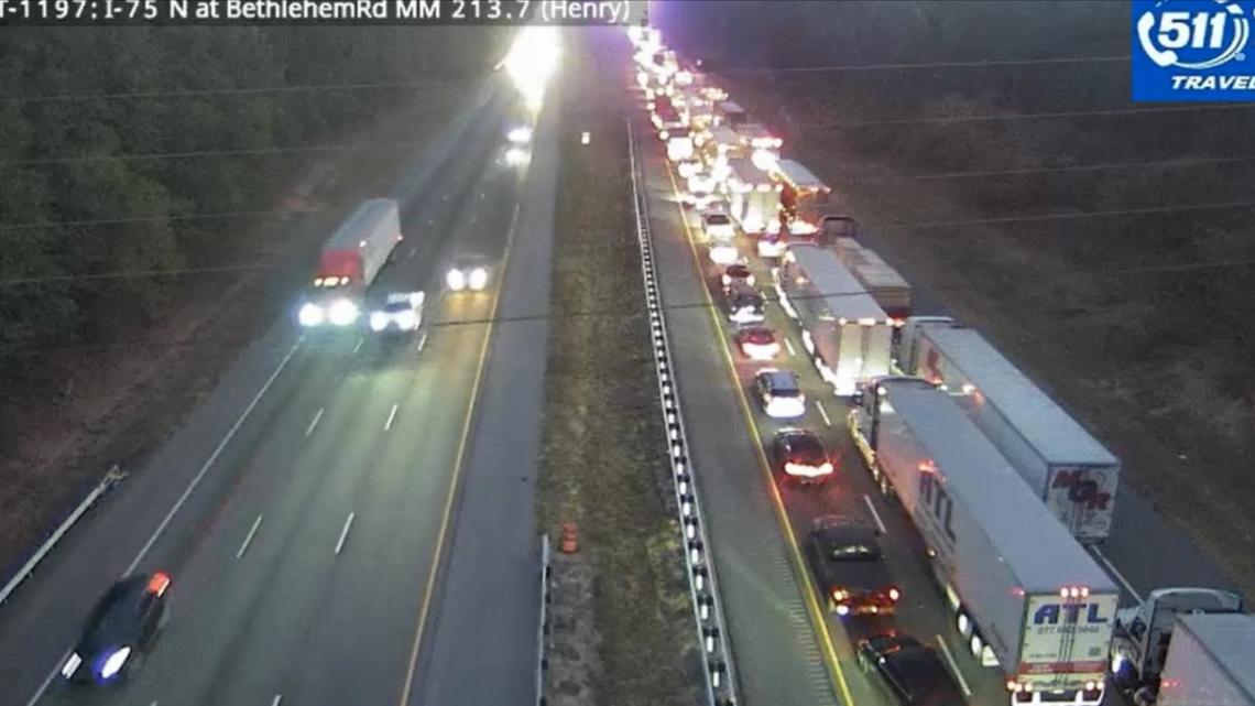 I 75 Traffic Henry County Northbound Lanes Closed 11alive