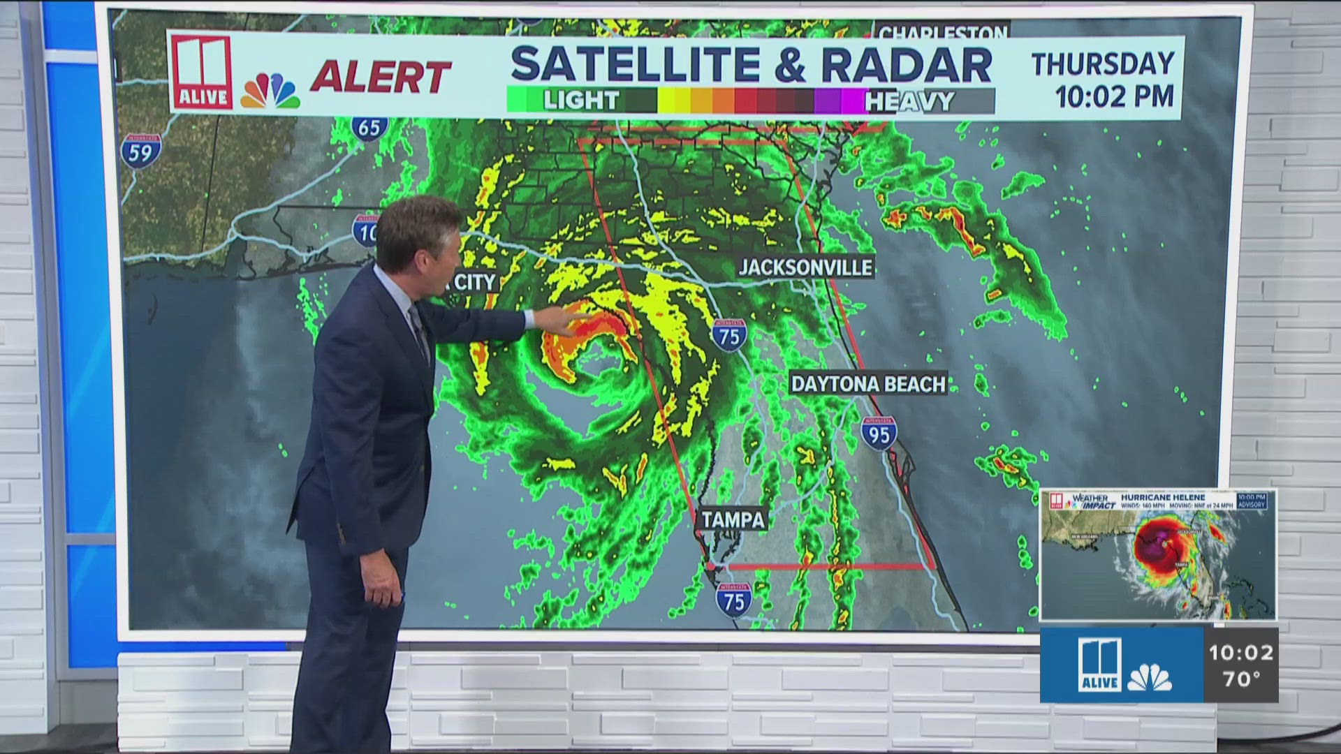 Helene is moving at 140mph and nearing the Florida Big Bend area.