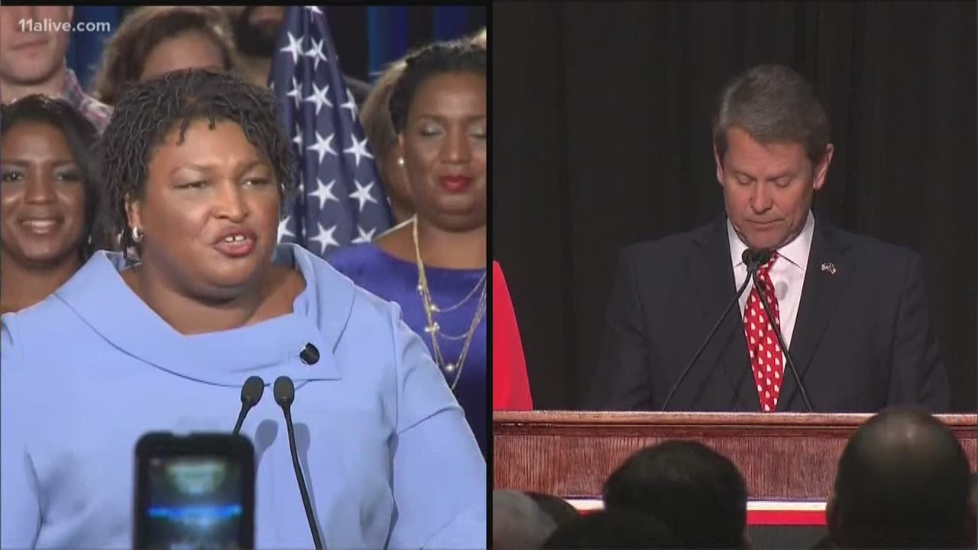 The race may be over, but it didn't come to a close in the traditional way. Abrams gave a fiery speech as she conceded - and President Donald Trump has weighed in as well.