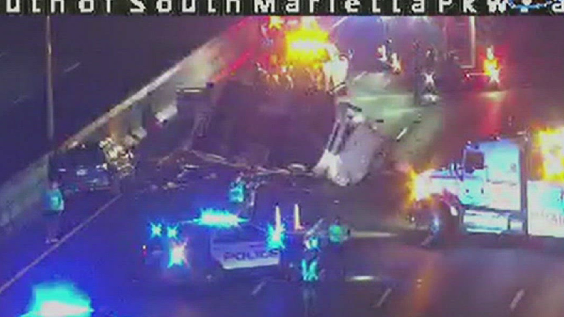 Crash on I75 in Cobb County