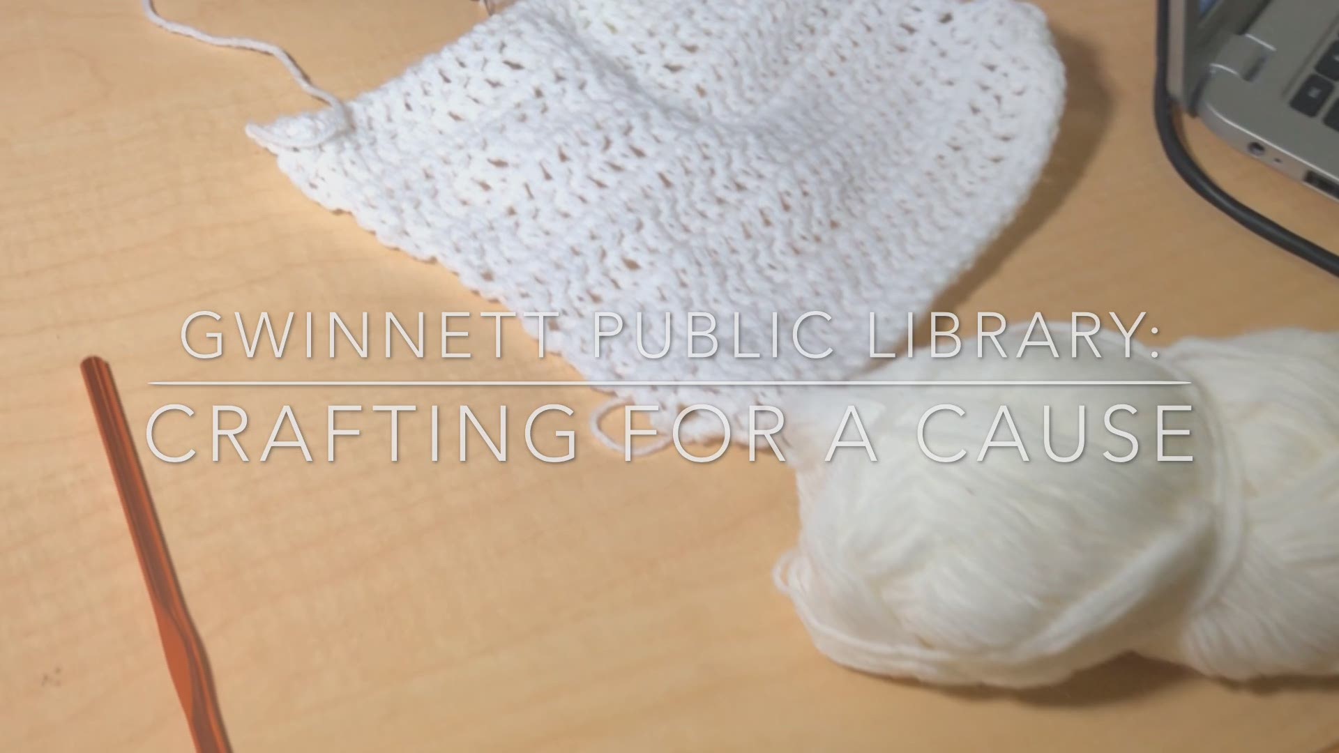 Video of crafting for a cause at Gwinnett Public Library.