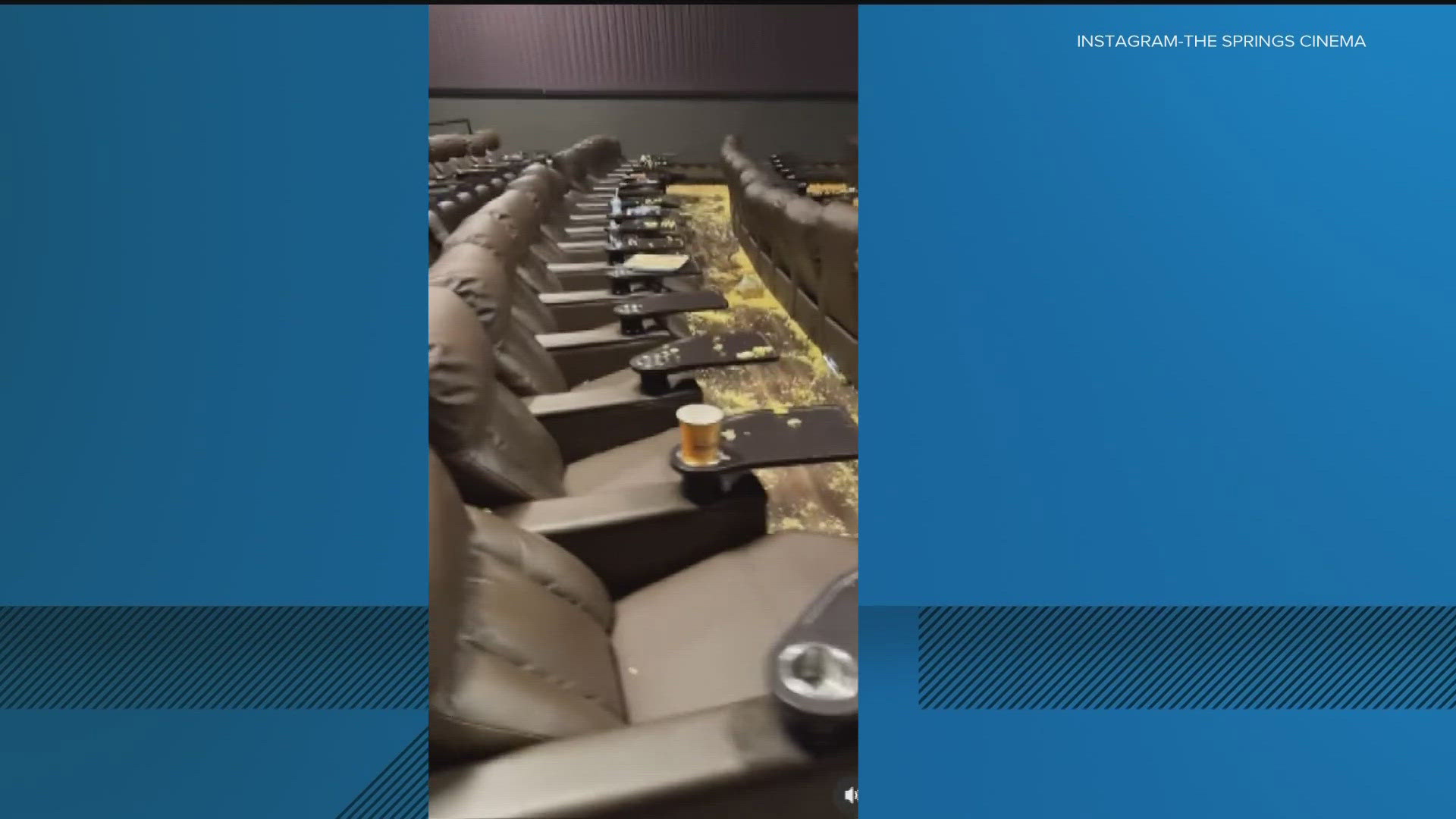 The Springs Cinema & Taphouse in Sandy Springs posted a video of the aftermath of moviegoers seeing the Minecraft movie over the weekend