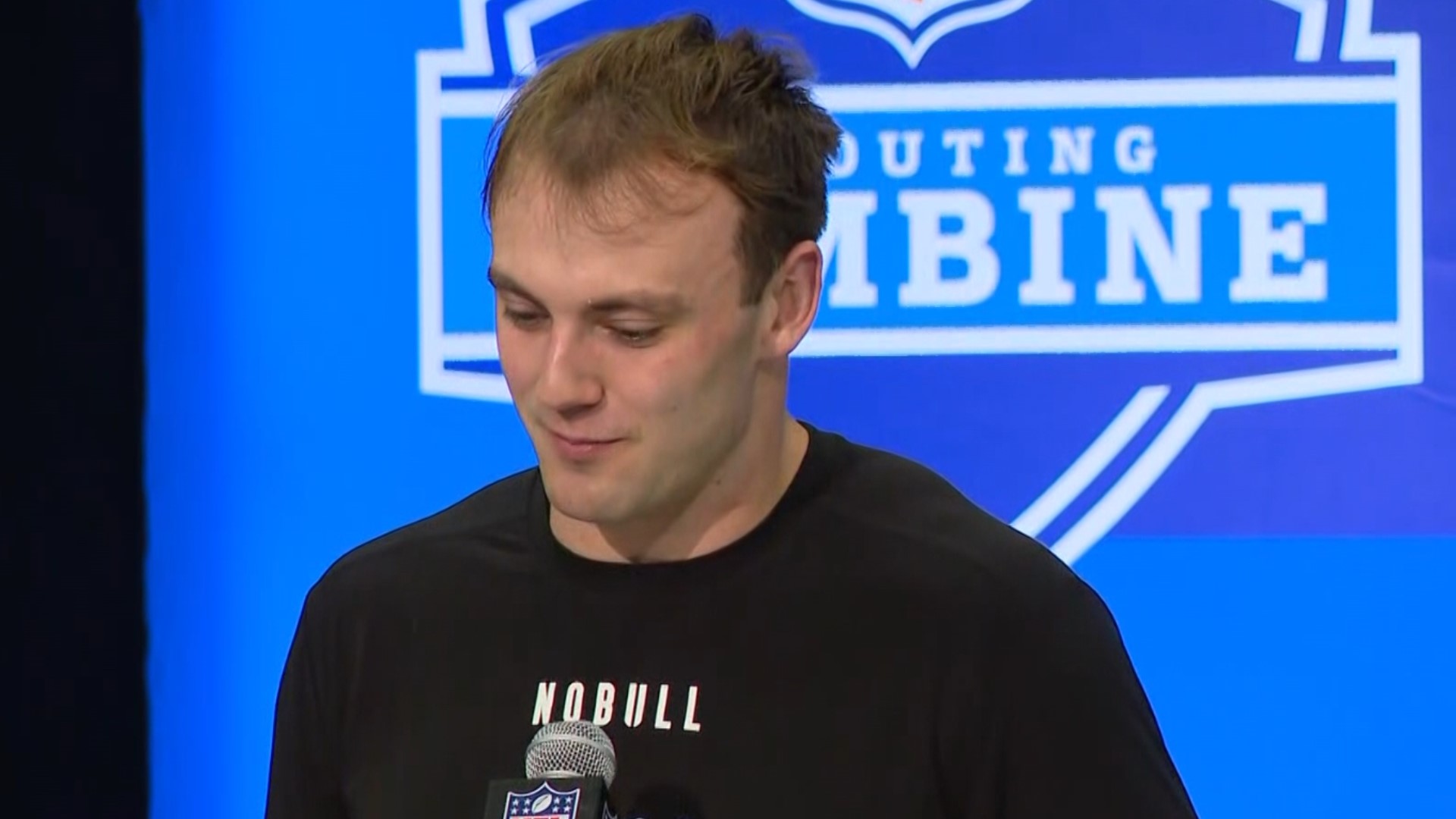 See the former Georgia tight end speak with the media at the 2024 NFL Scouting Combine.