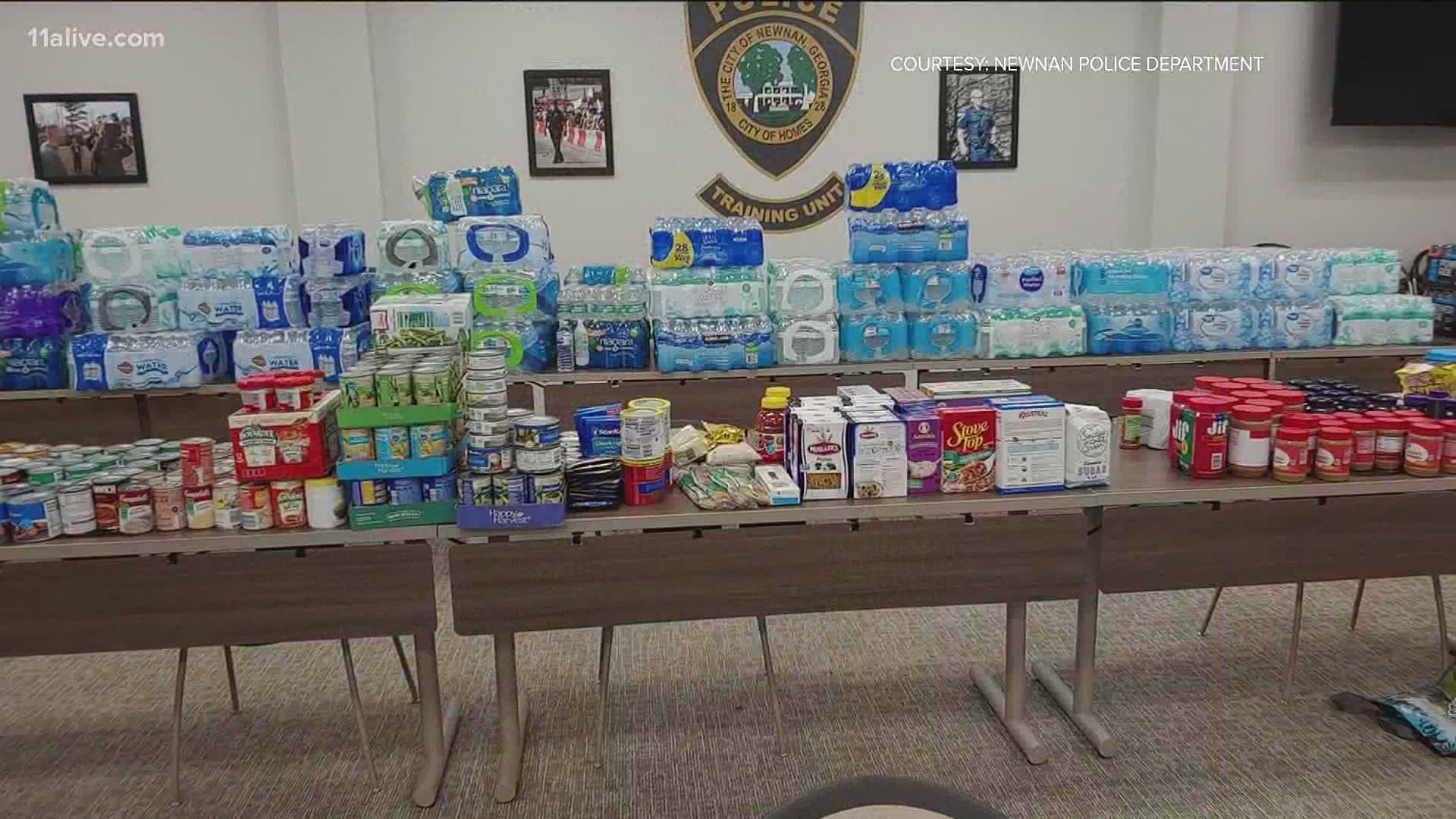 Police say they're no longer taking donations because of the generosity so far.