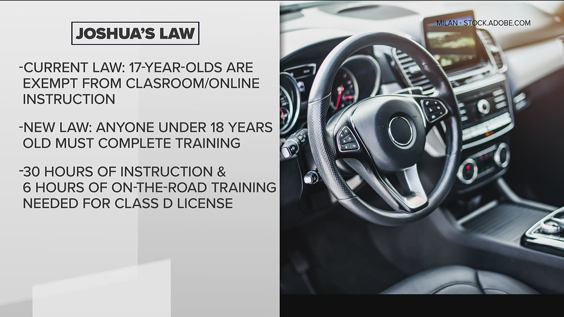 Joshua's Law goes into effect July 1