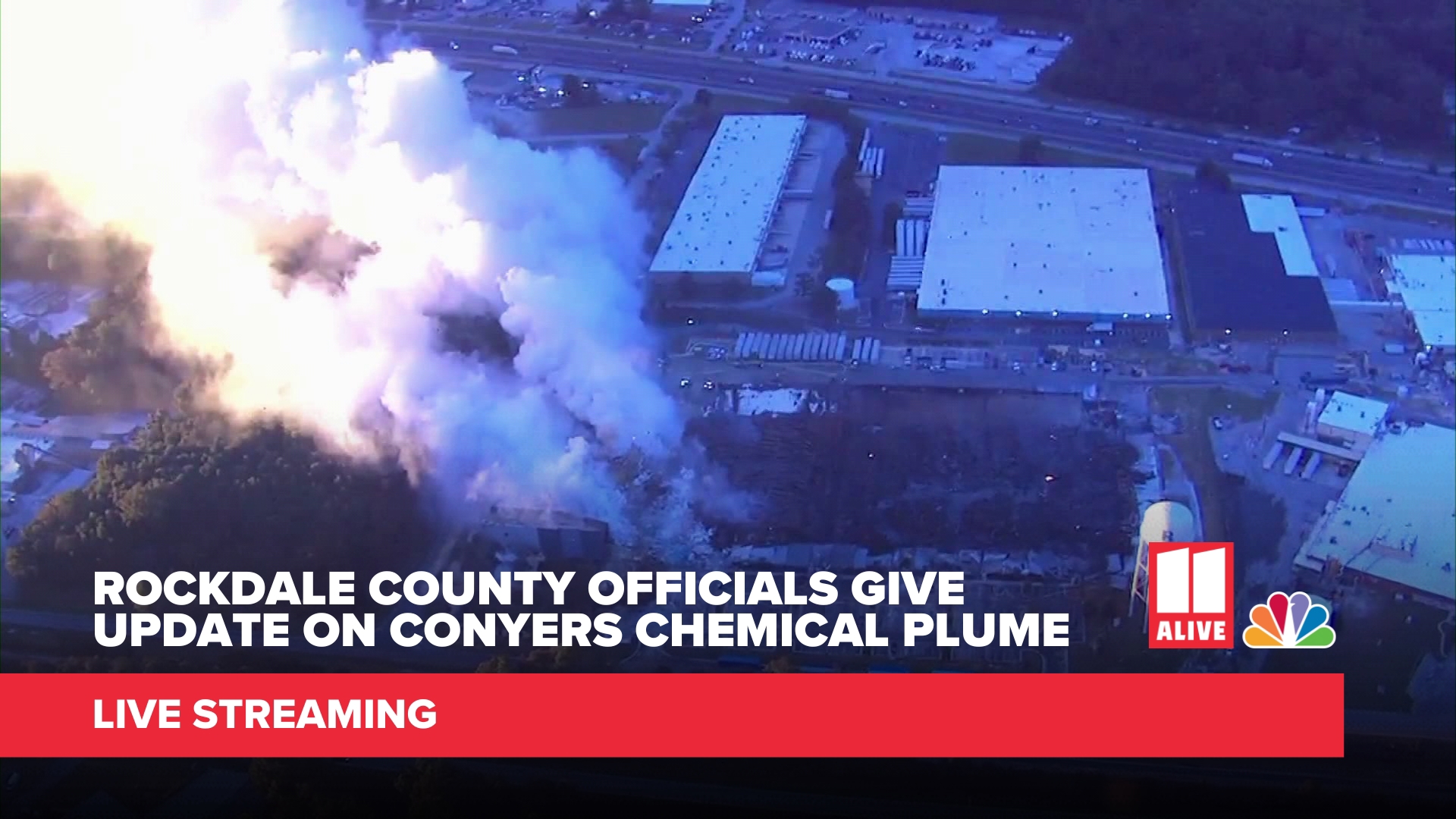 Officials are providing an update on the ongoing chemical plume in Rockdale County.