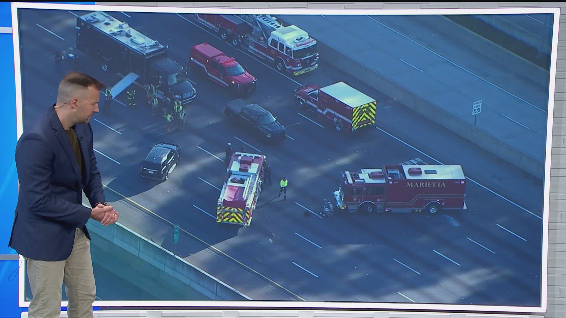 All lanes on I-75 are shut down in both directions near The Battery ...