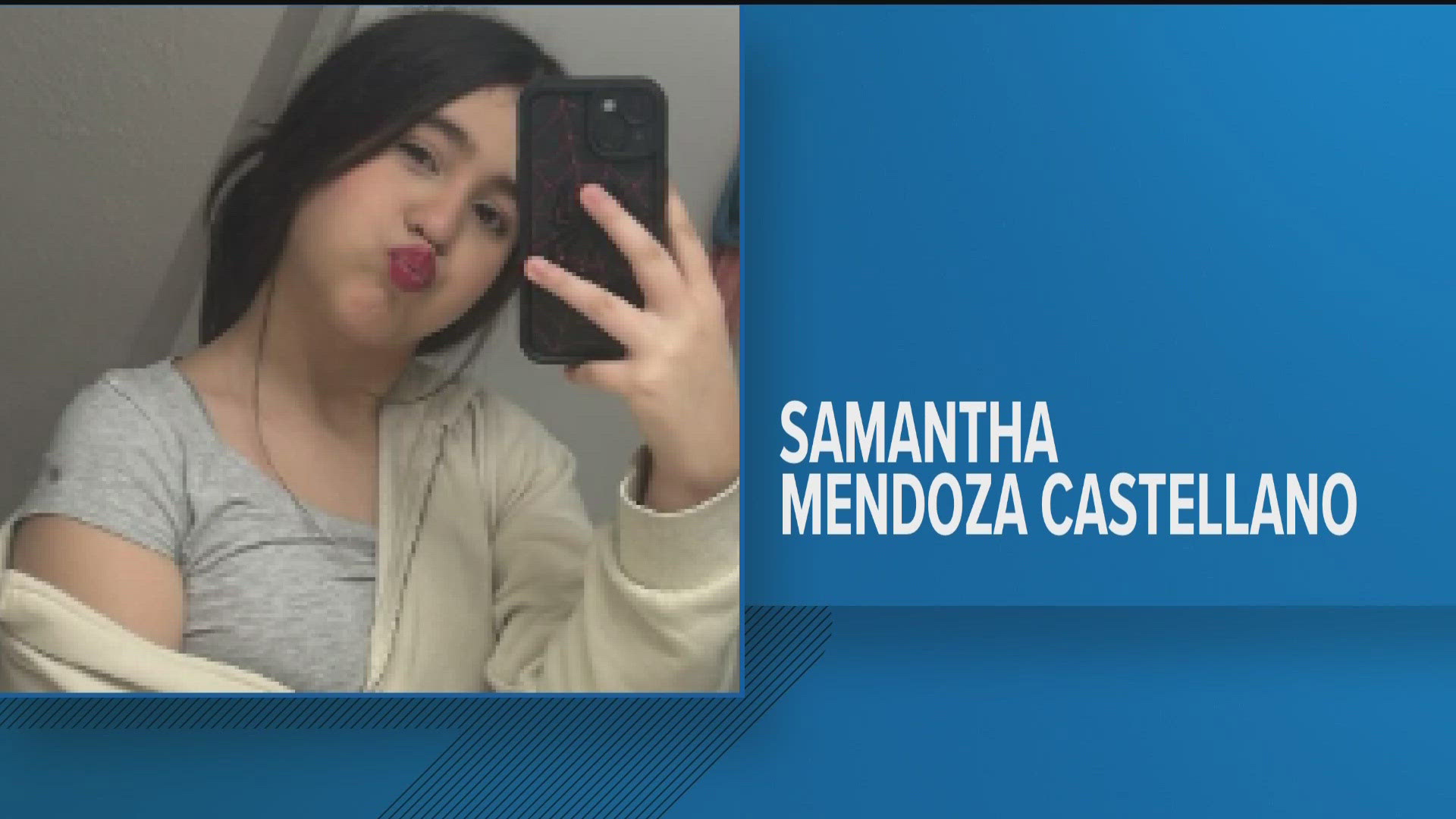 Samantha Mendoza Castellano of Duluth was last seen leaving the 3000 block of Satellite Boulevard,