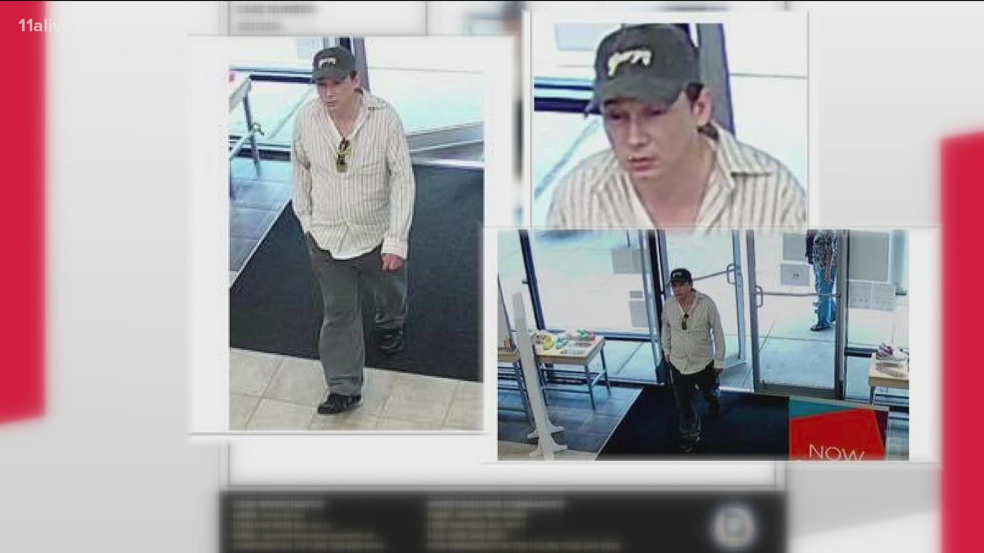 These are surveillance pictures of the guy Dawson County deputies are looking for.