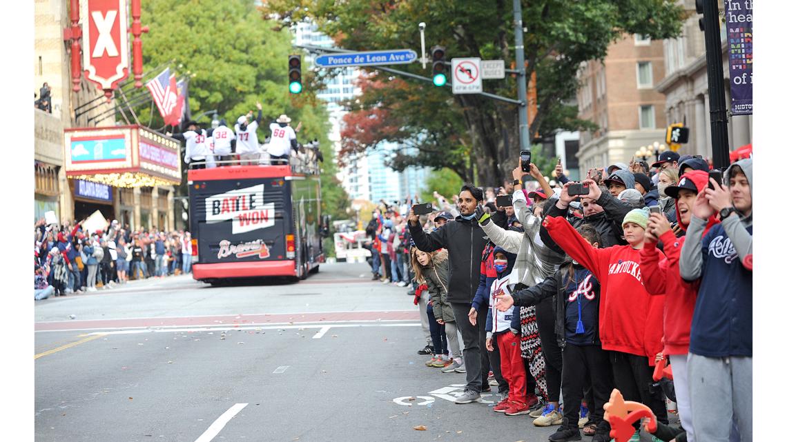 Atlanta Braves fans pack the streets of Atlanta and Cobb for