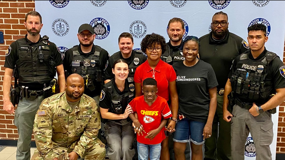 Sgt. Jean-Harold Louis Astree kids escorted on first day of class - Vimarsana News