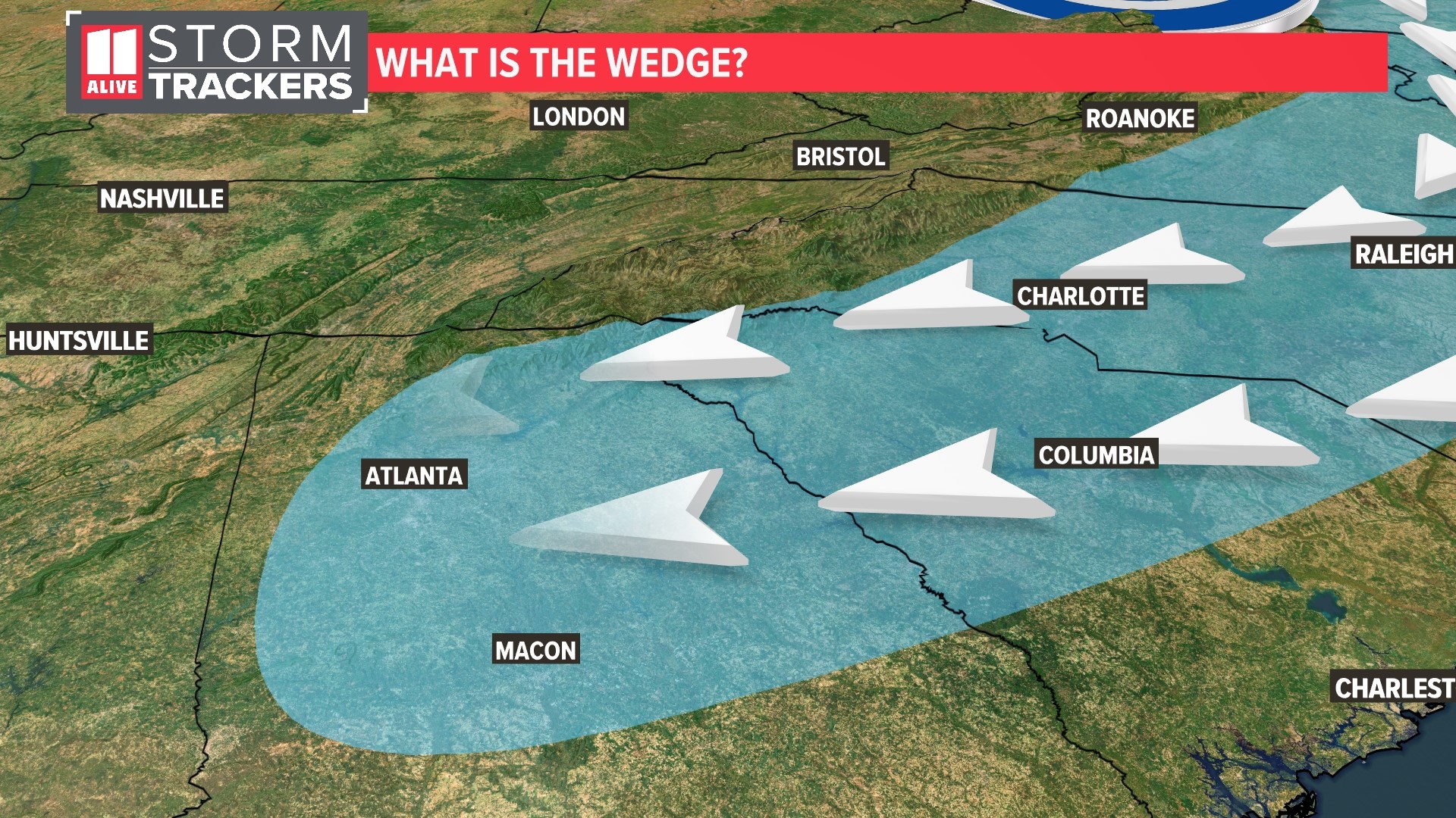 You often hear our meteorologists talk about "the wedge" and how it impacts our weather