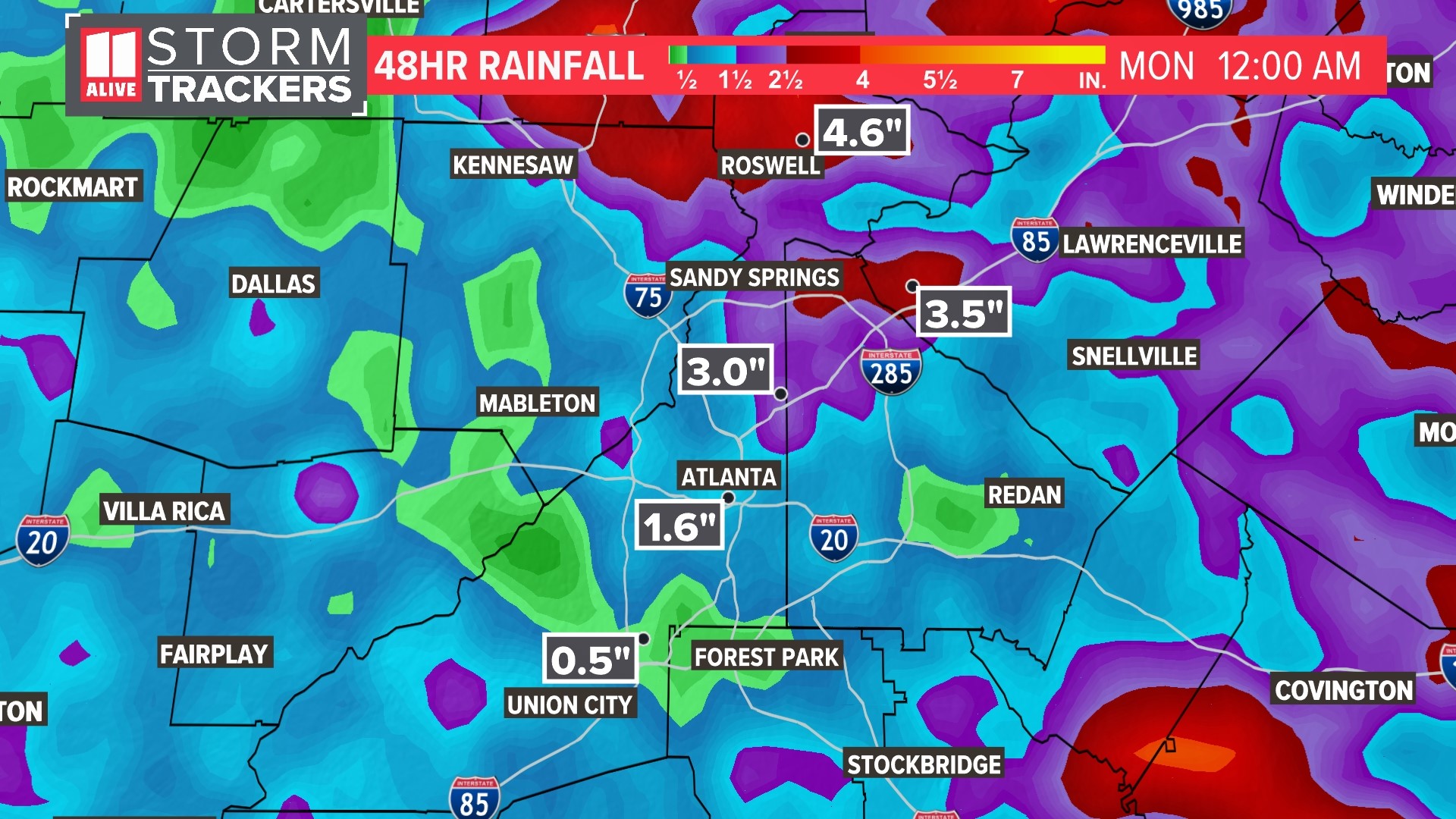 Rain totals in north Georgia | Are we out of drought? | 11alive.com