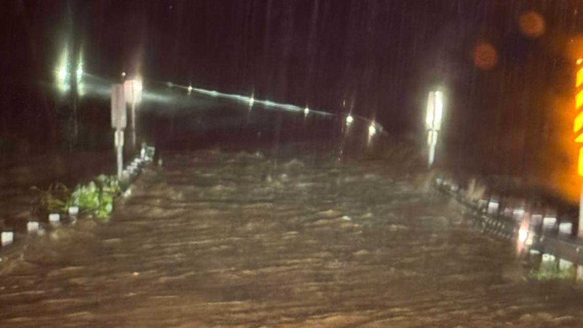 Flooding in east Alabama Sunday, some roads impassable