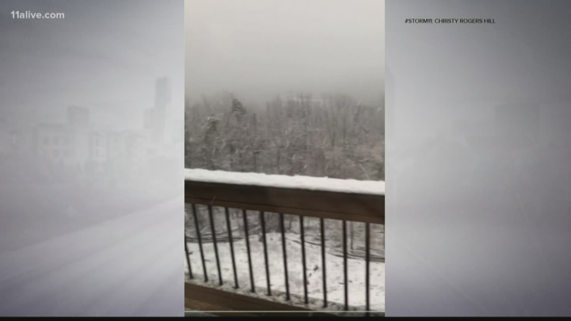 In Clarksville, a StormTracker sent us beautiful video of the snow falling, as well as other StormTrackers in the Facebook group.