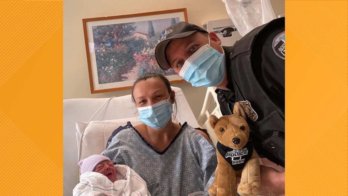 Police officer helps woman deliver baby on side of road