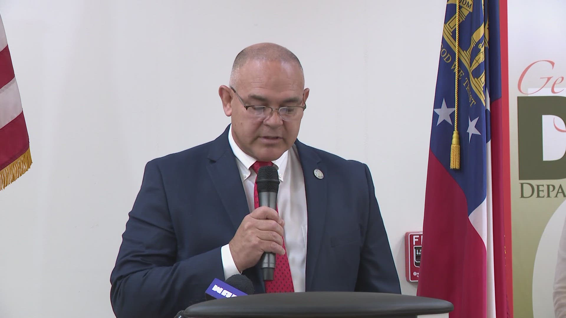 Georgia Labor Commissioner Bruce Thompson held a press conference on Thursday outlining unremitted funds at the Department of Labor.