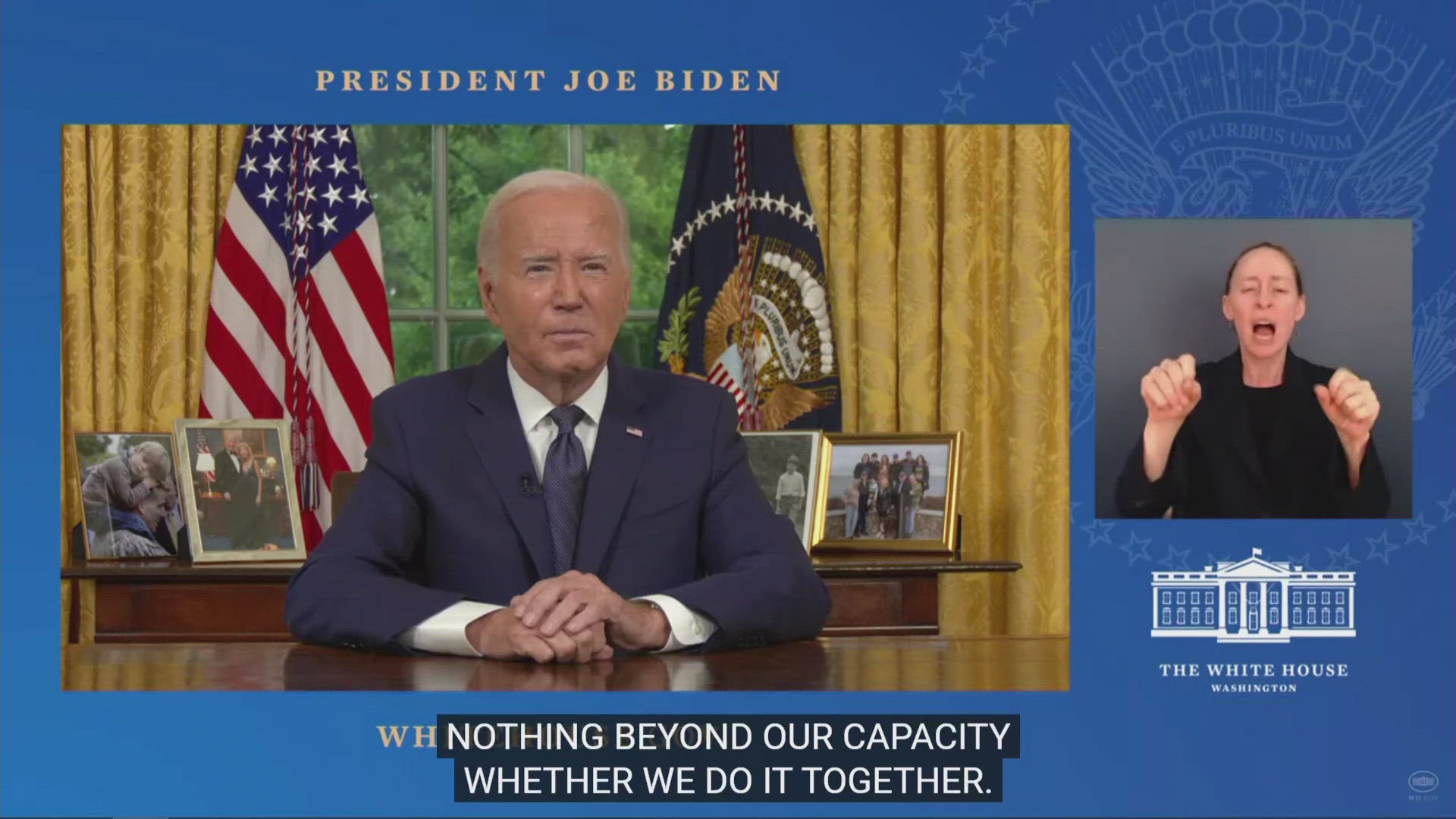 President Biden addresses the nation on Sunday night after the attempted assassination against former President Trump.