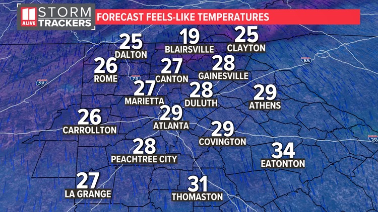 Records in jeopardy as cold snap set to take hold of Atlanta, north Georgia