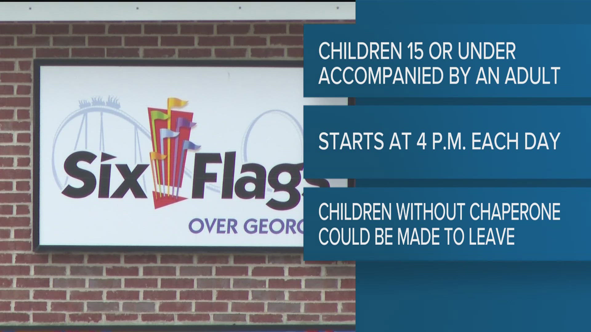 Six Flags Over Georgia enforcing new chaperone policy | 11alive.com