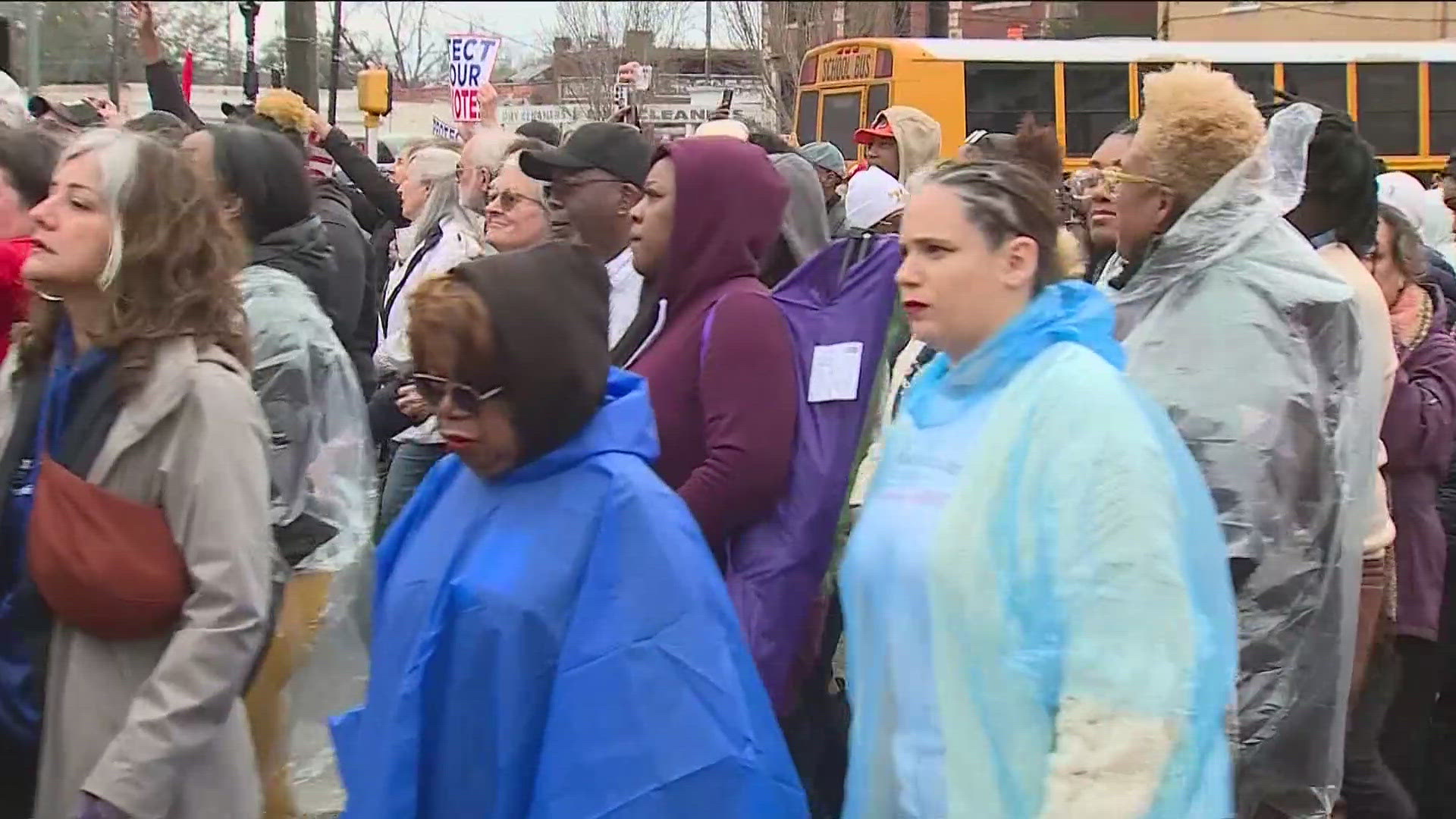 On Sunday, the overall mood for marchers making their way across the Edmund Pettus Bridge was one of unity, hope and freedom.