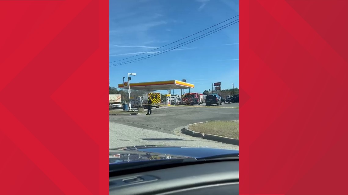 DeKalb County gas station shooting Flat Shoals Road