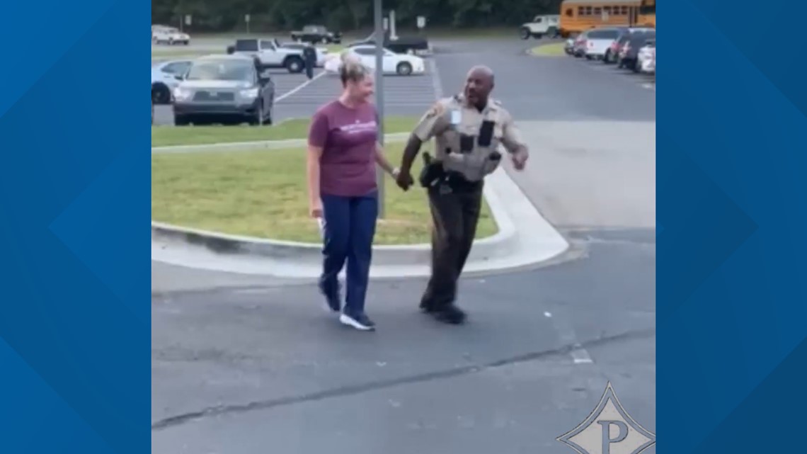 Pickens County Deputy Roach dancing at Pickens High - Vimarsana News