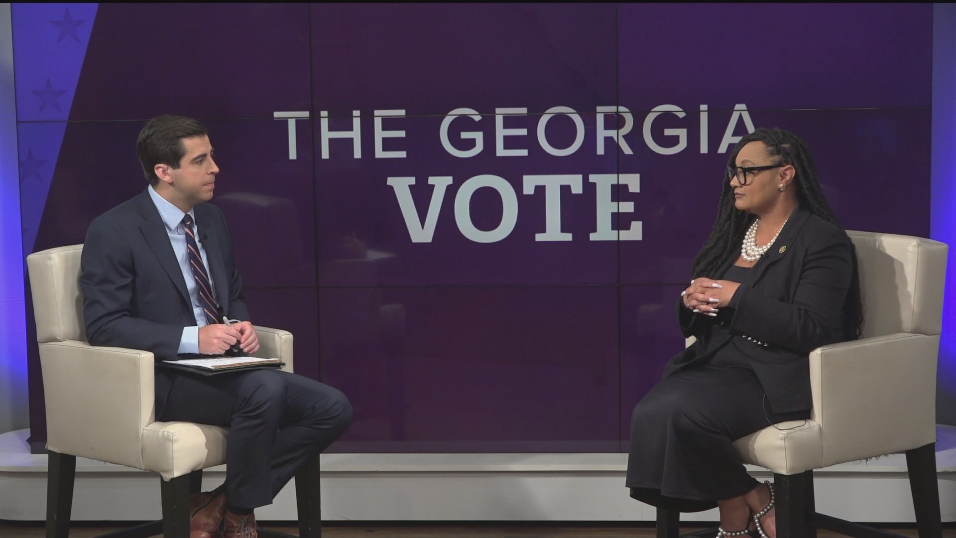 The chair of the Democratic Party of Georgia discussed the campaign ahead of the Democratic National Convention